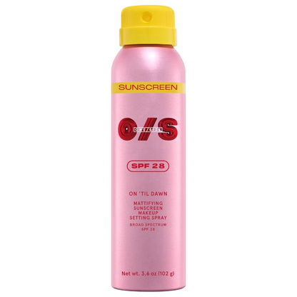 ONE SIZE On 'Til Dawn Mattifying Sunscreen Makeup Setting Spray SPF 28