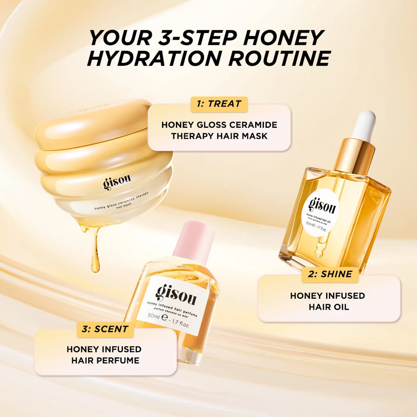 Gisou Honey Gloss Ceramide Therapy Hydrating Hair Mask