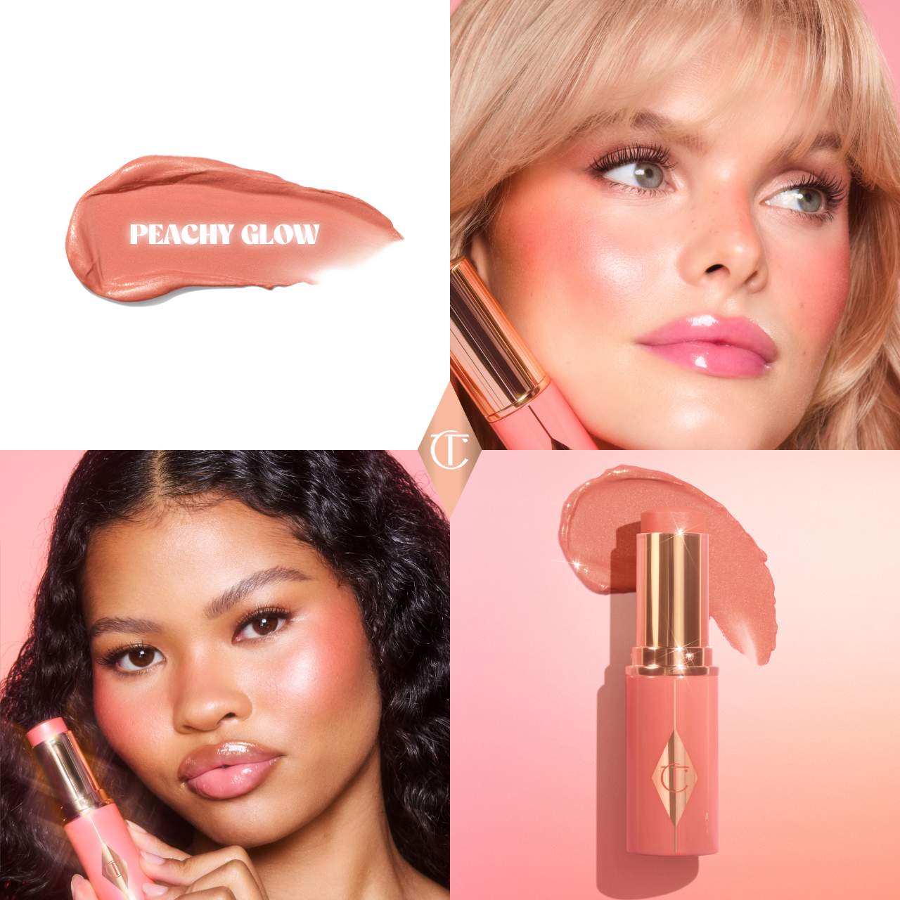 Charlotte Tilbury Unreal Lip + Cheek Glow Blush Stick with Hyaluronic Acid